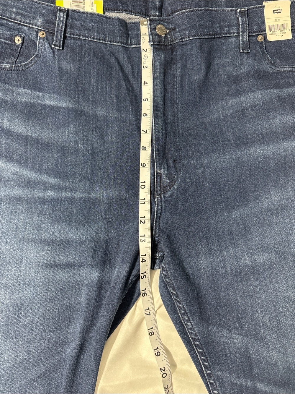 Levi’s 502 Taper Jeans 50x32 (Hemmed to 29”) Levi’s Flex Stretch Dark Wash - Picture 7 of 10